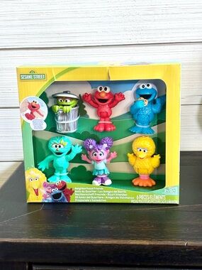 6-Pc NEW Neighborhood Friends Sesame Street POSEABLE Figures ELMO BIG BIRD